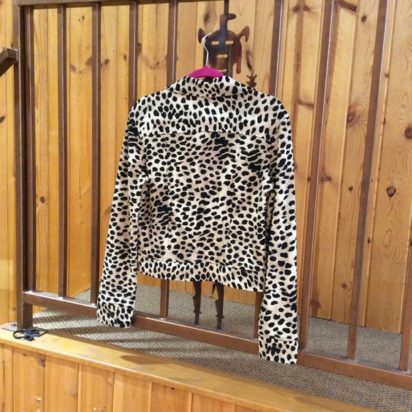 PARIS PARIS CHEETAH PRINT BUTTON UP BLAZER - Picture 6 of 7